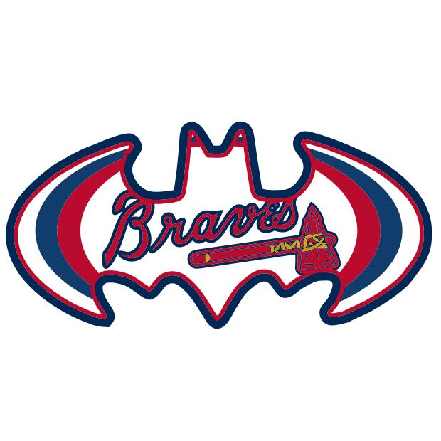 Atlanta Braves Batman Logo fabric transfer